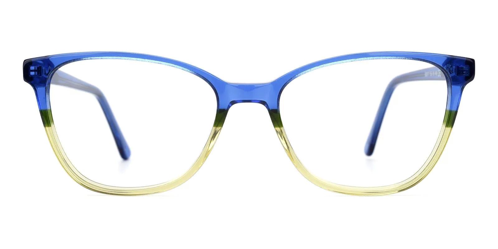 Rosemary Blue Acetate Eyeglasses , Fashion , SpringHinges , UniversalBridgeFit Frames from ABBE Glasses