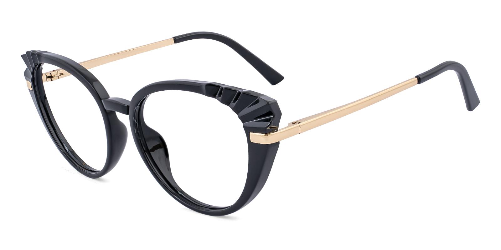 Iconic Black Combination Eyeglasses , Fashion , SpringHinges , UniversalBridgeFit Frames from ABBE Glasses
