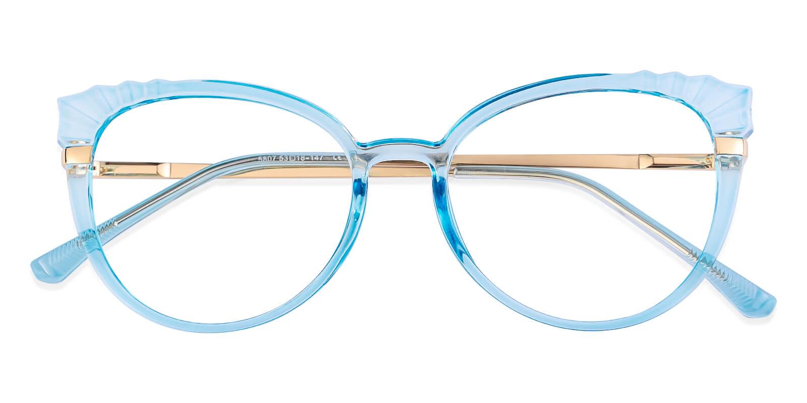 Iconic Blue Combination Eyeglasses , Fashion , SpringHinges , UniversalBridgeFit Frames from ABBE Glasses