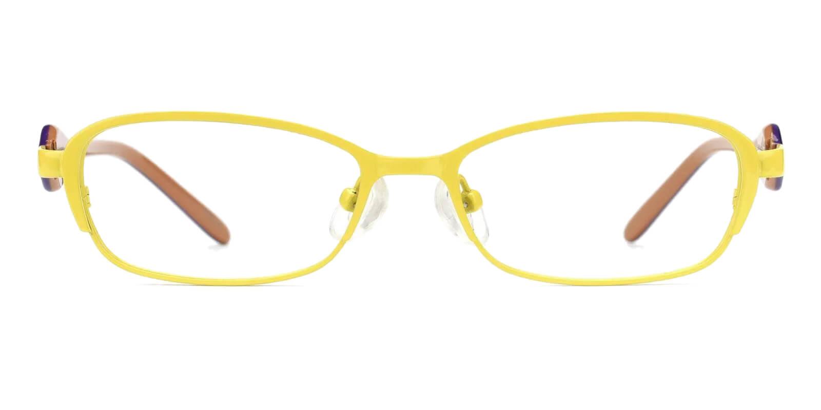 Kids-Volume Yellow Metal Eyeglasses , Fashion , SpringHinges , NosePads Frames from ABBE Glasses