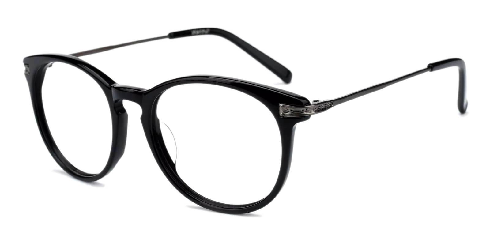 Ophelia Black Metal Eyeglasses , Fashion , UniversalBridgeFit Frames from ABBE Glasses