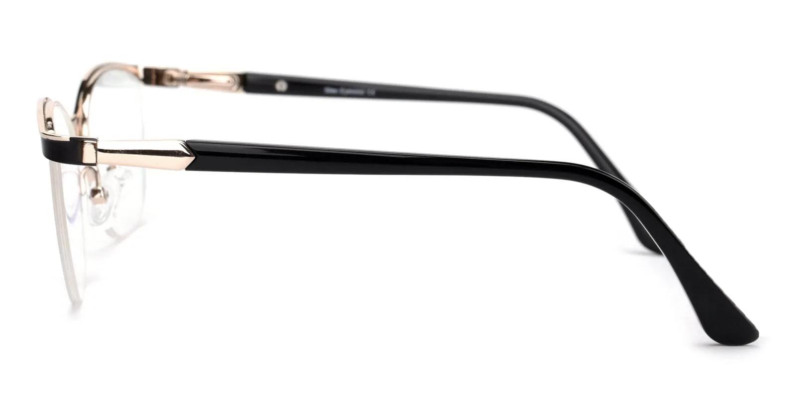Offor Black Metal Eyeglasses , NosePads Frames from ABBE Glasses