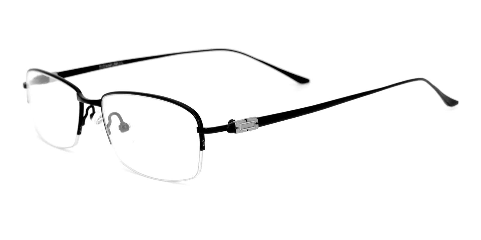 Ploree Black Titanium Eyeglasses , NosePads Frames from ABBE Glasses