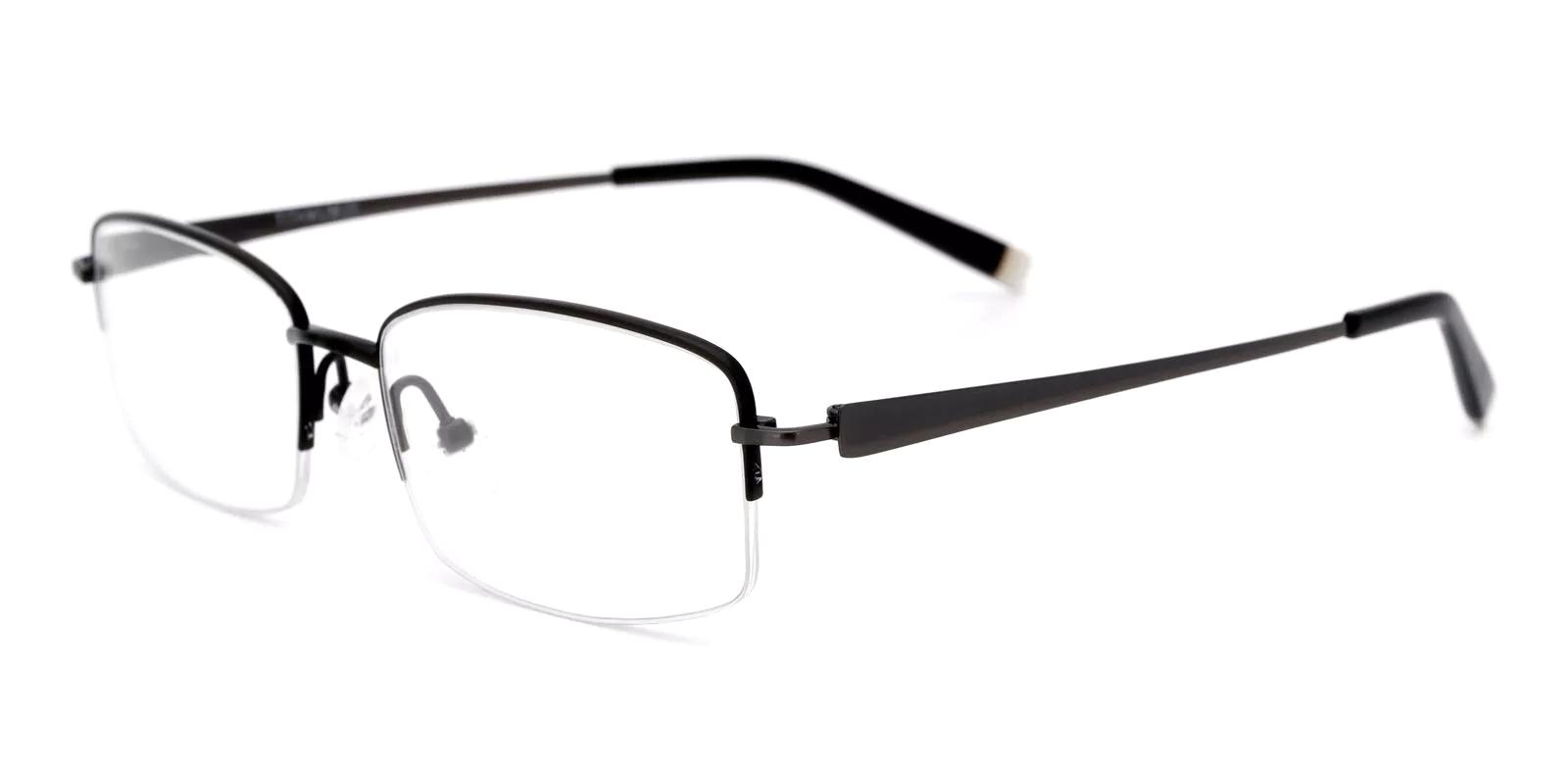 Millen Black Titanium Eyeglasses , NosePads Frames from ABBE Glasses