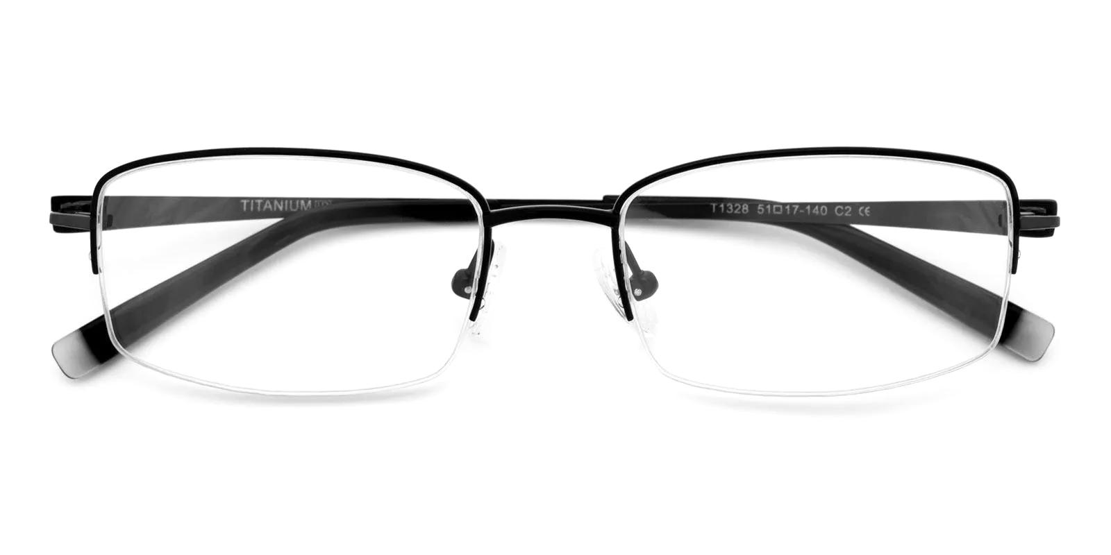 Millen Black Titanium Eyeglasses , NosePads Frames from ABBE Glasses