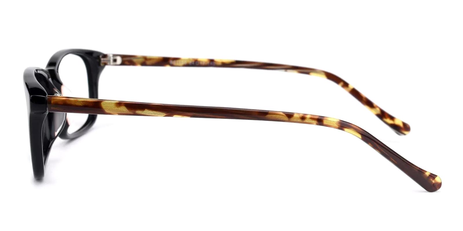 Malon Black Acetate Eyeglasses , UniversalBridgeFit Frames from ABBE Glasses