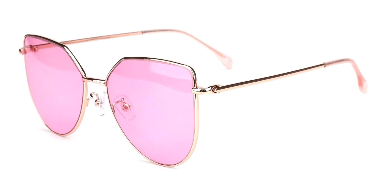 Unciacy Rosegold Metal Sunglasses , NosePads Frames from ABBE Glasses