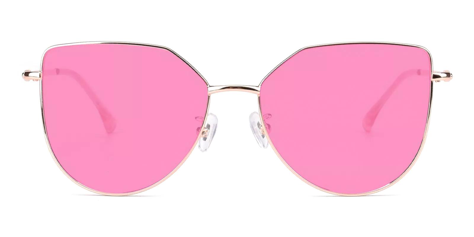 Unciacy Rosegold Metal Sunglasses , NosePads Frames from ABBE Glasses