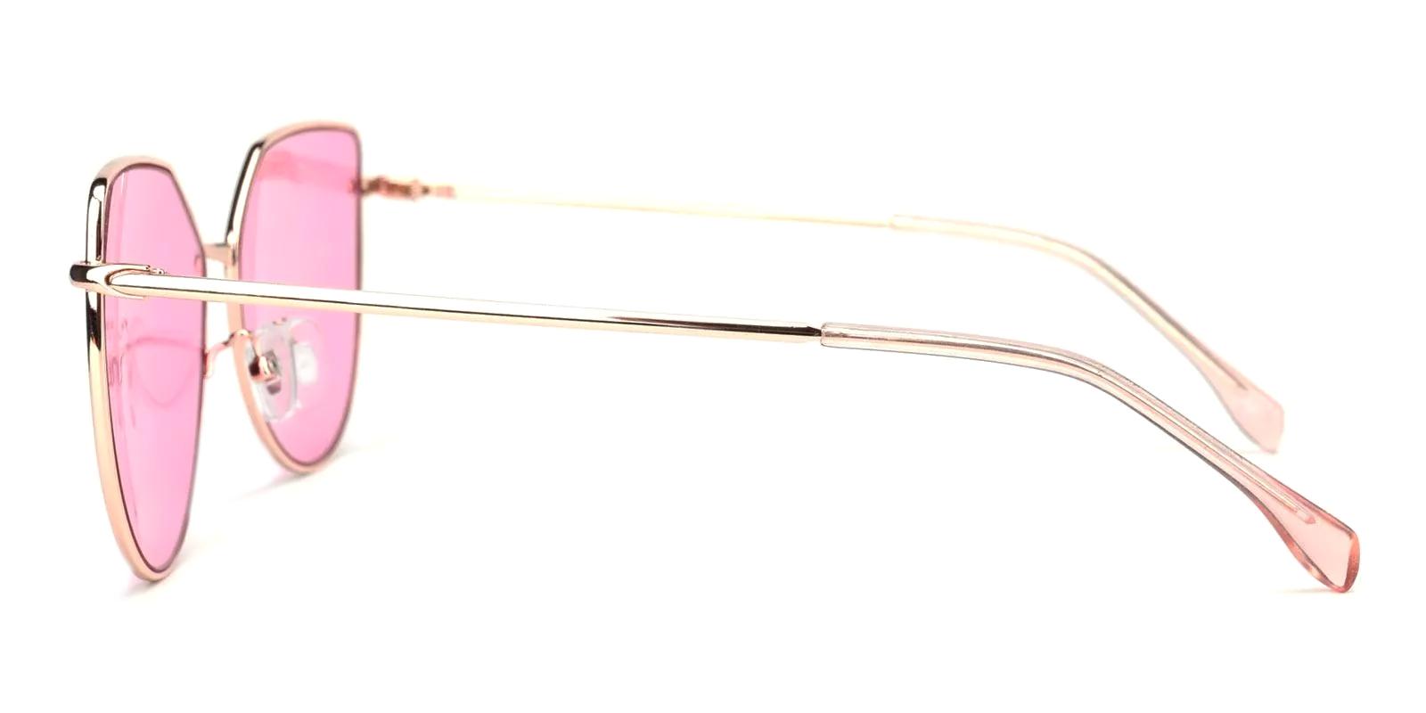 Unciacy Rosegold Metal Sunglasses , NosePads Frames from ABBE Glasses