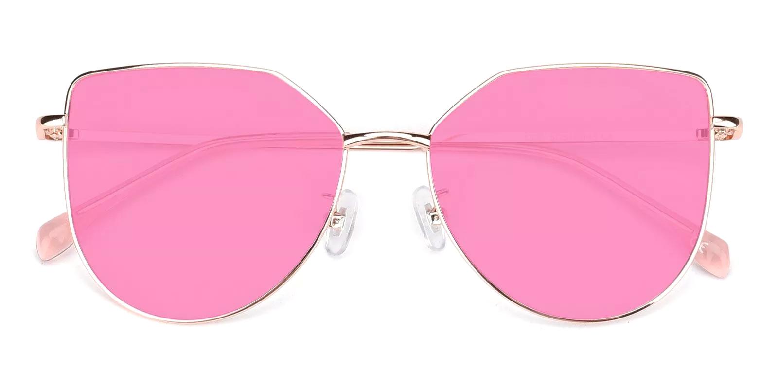 Unciacy Rosegold Metal Sunglasses , NosePads Frames from ABBE Glasses