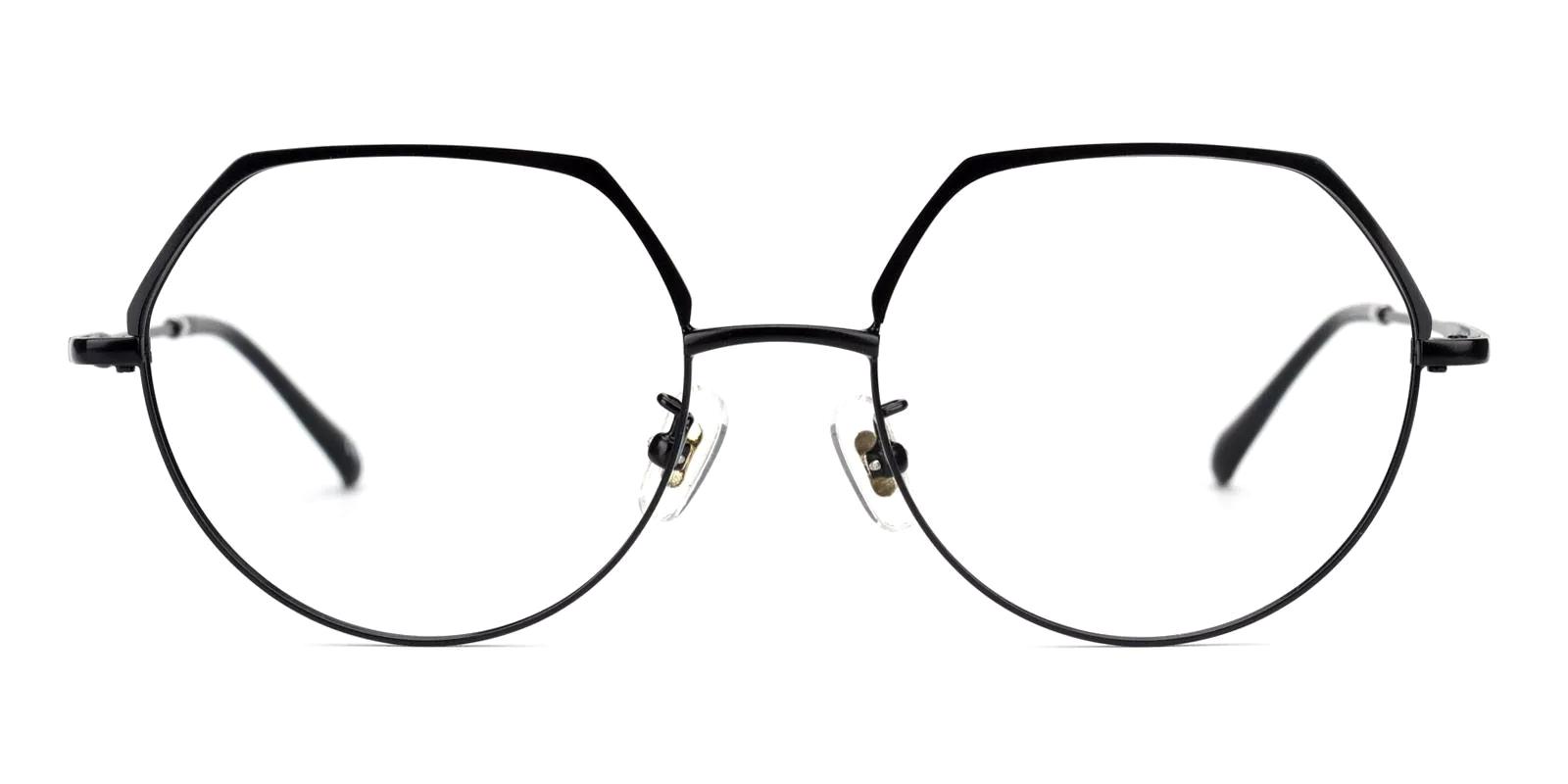 Actie Black Metal Eyeglasses , NosePads Frames from ABBE Glasses