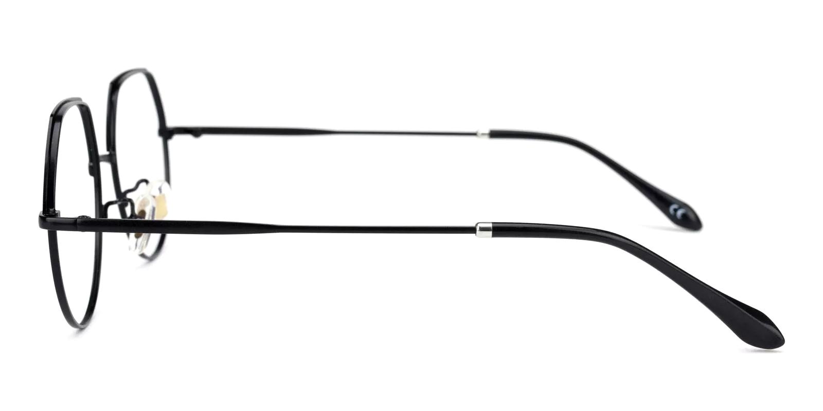 Actie Black Metal Eyeglasses , NosePads Frames from ABBE Glasses