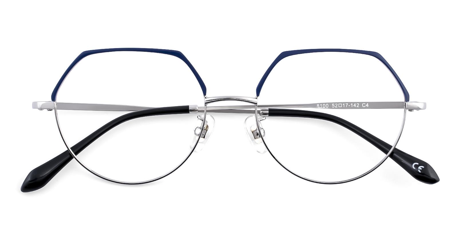 Actie Blue Metal Eyeglasses , NosePads Frames from ABBE Glasses