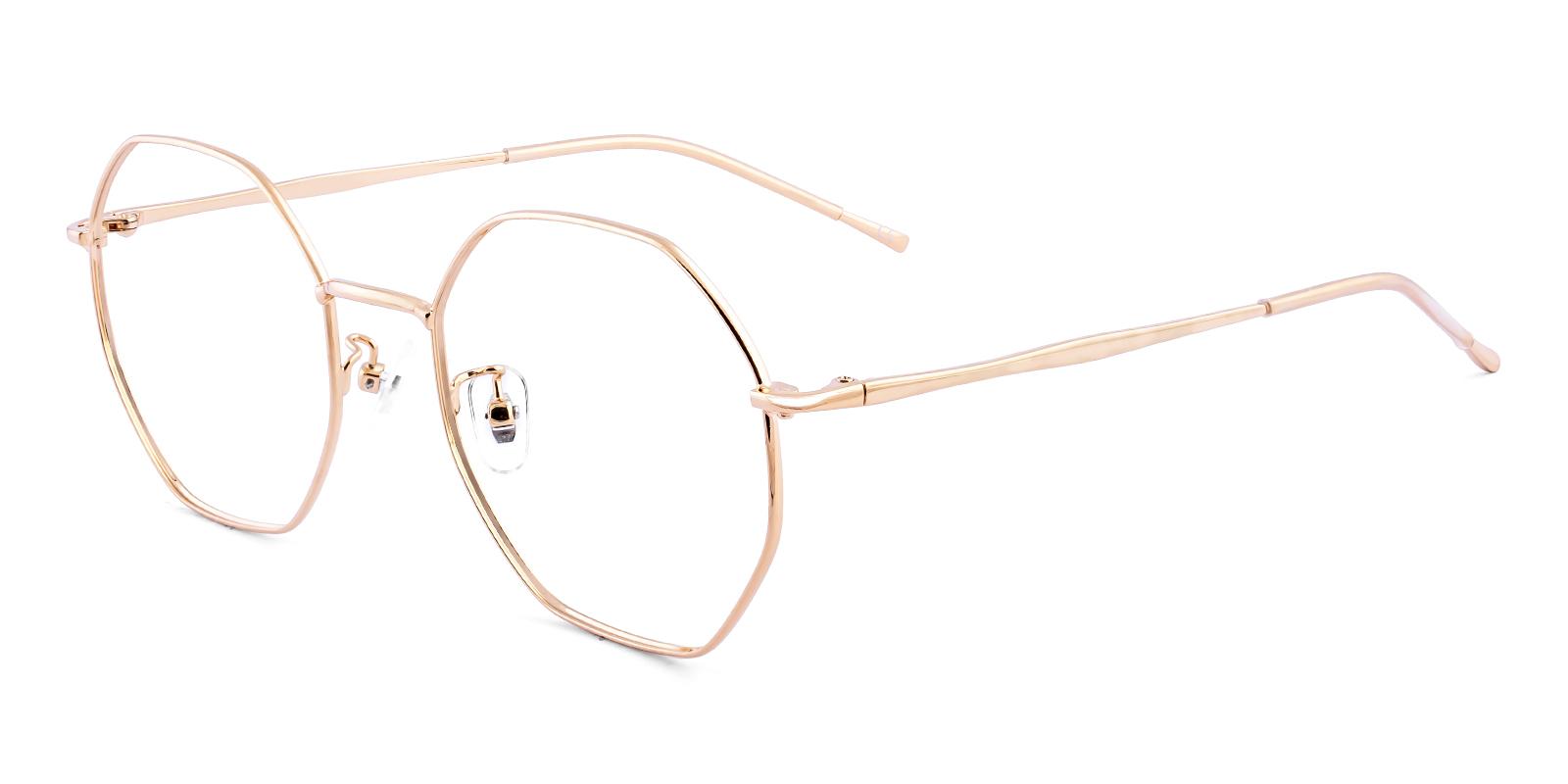 Salieur Rosegold Metal Eyeglasses , NosePads Frames from ABBE Glasses