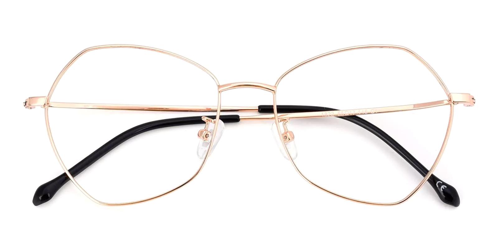 Thellet Rosegold Metal Eyeglasses , NosePads Frames from ABBE Glasses