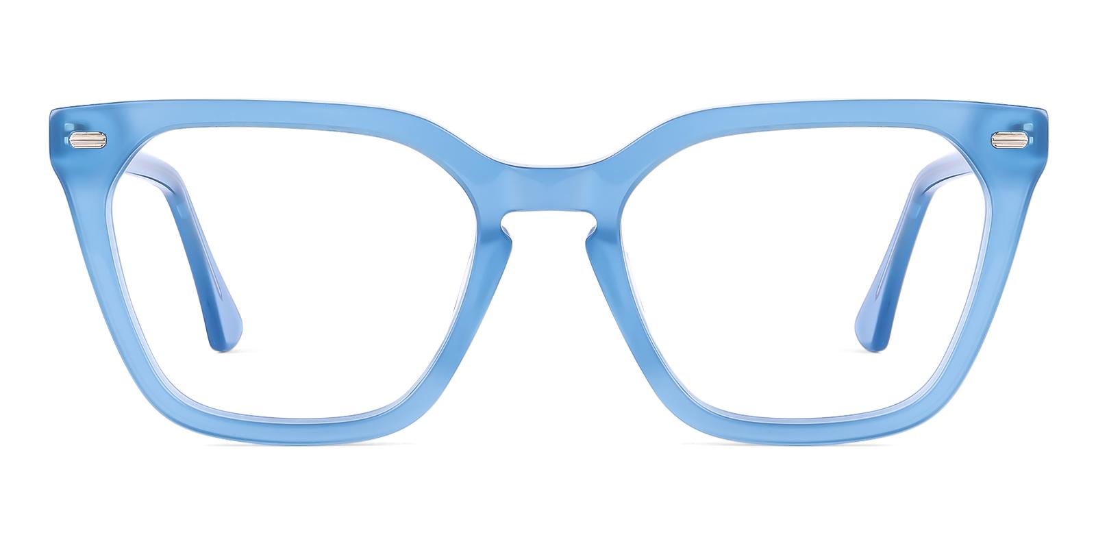 Philine Blue Acetate Eyeglasses , SpringHinges , UniversalBridgeFit Frames from ABBE Glasses