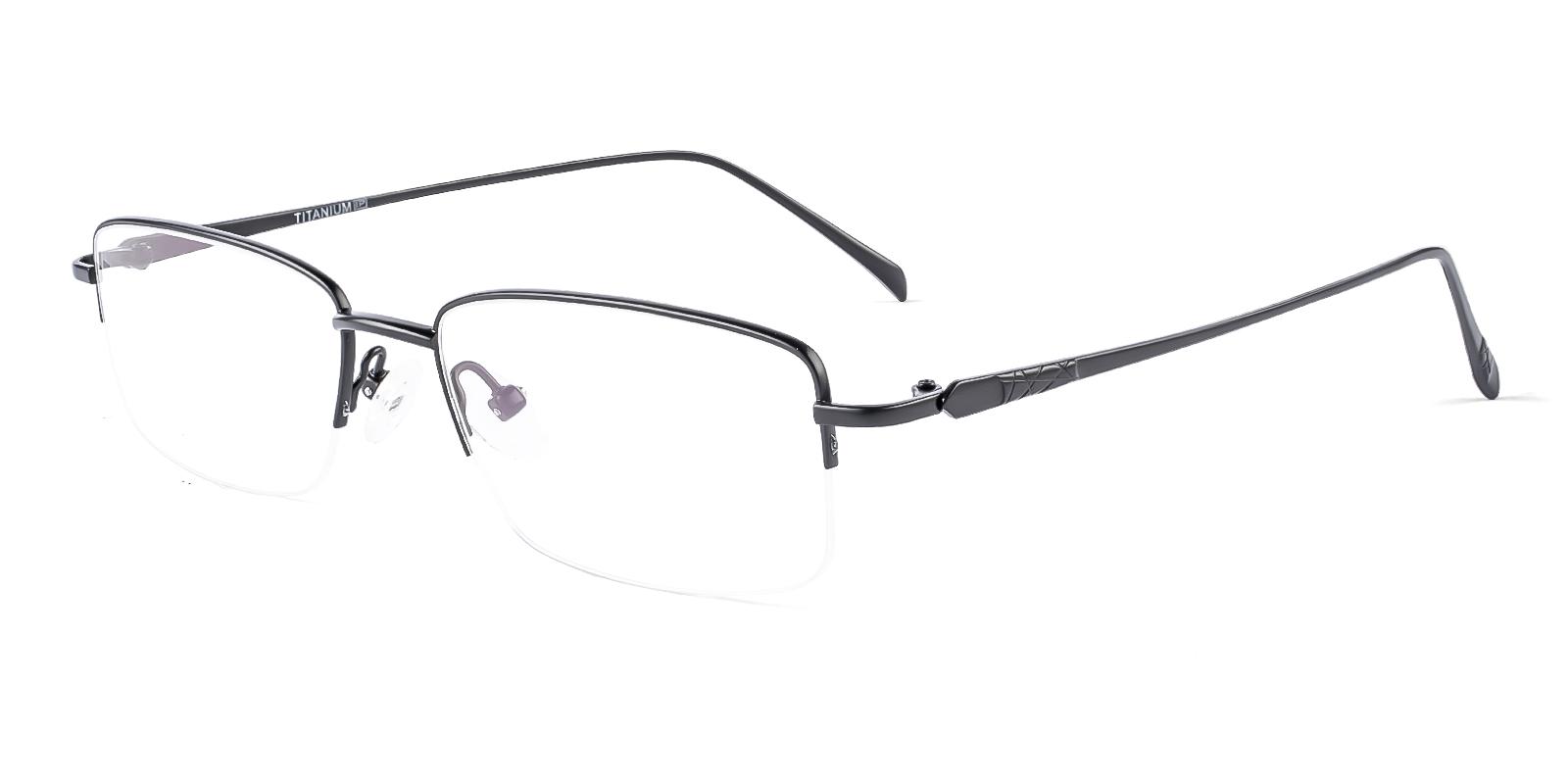 Pinia Black Titanium Eyeglasses , NosePads Frames from ABBE Glasses