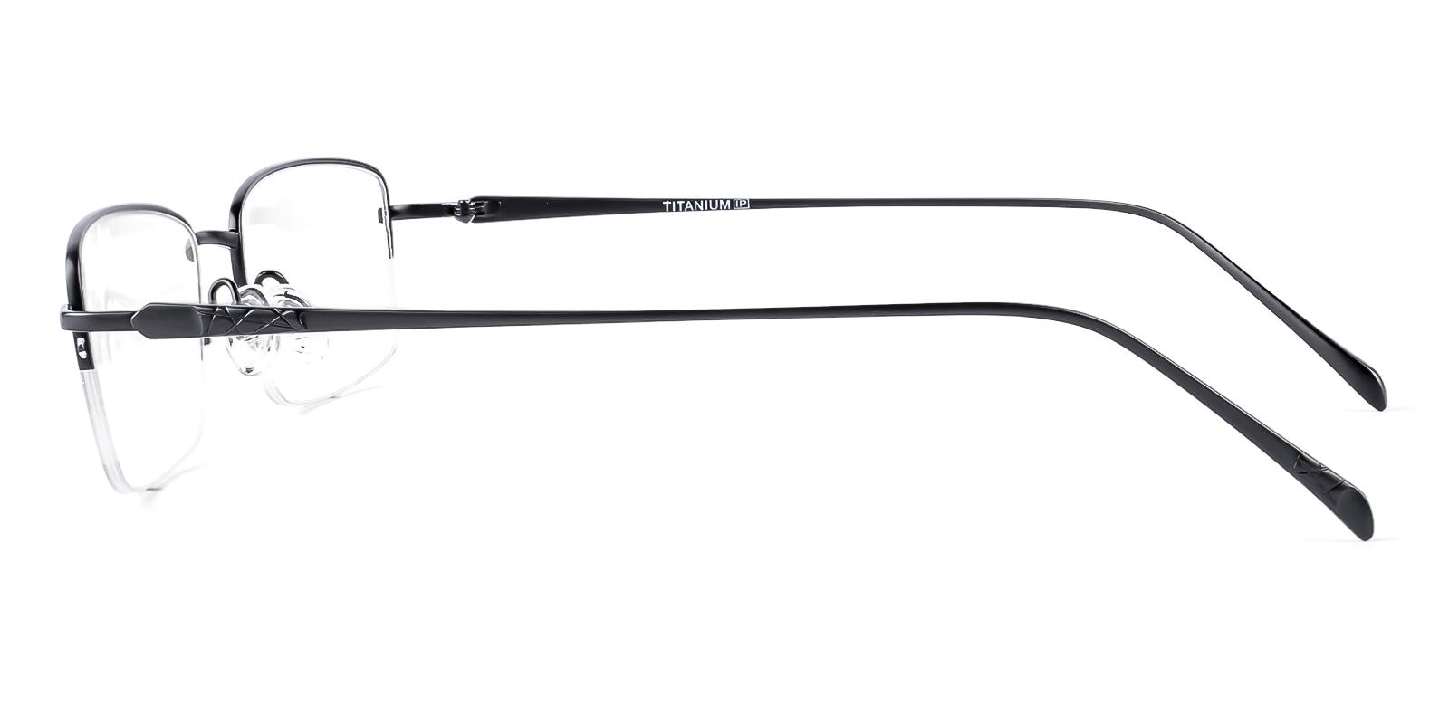Pinia Black Titanium Eyeglasses , NosePads Frames from ABBE Glasses
