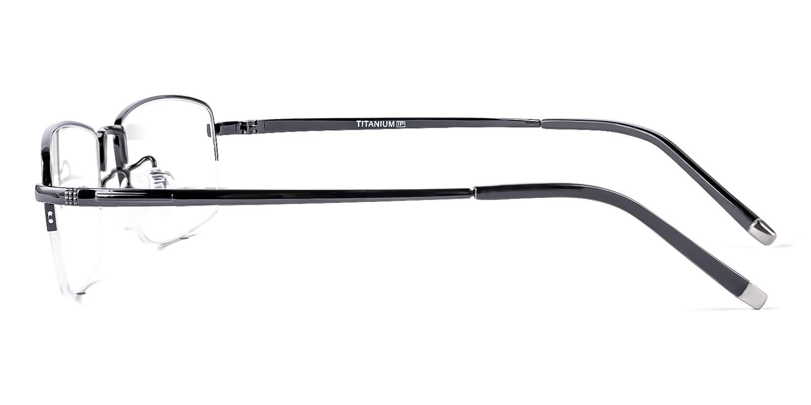 Gregics Black Titanium Eyeglasses , NosePads Frames from ABBE Glasses