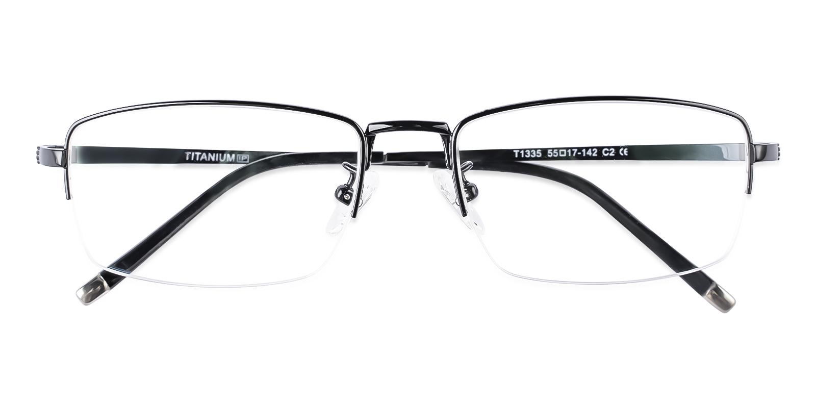 Gregics Black Titanium Eyeglasses , NosePads Frames from ABBE Glasses