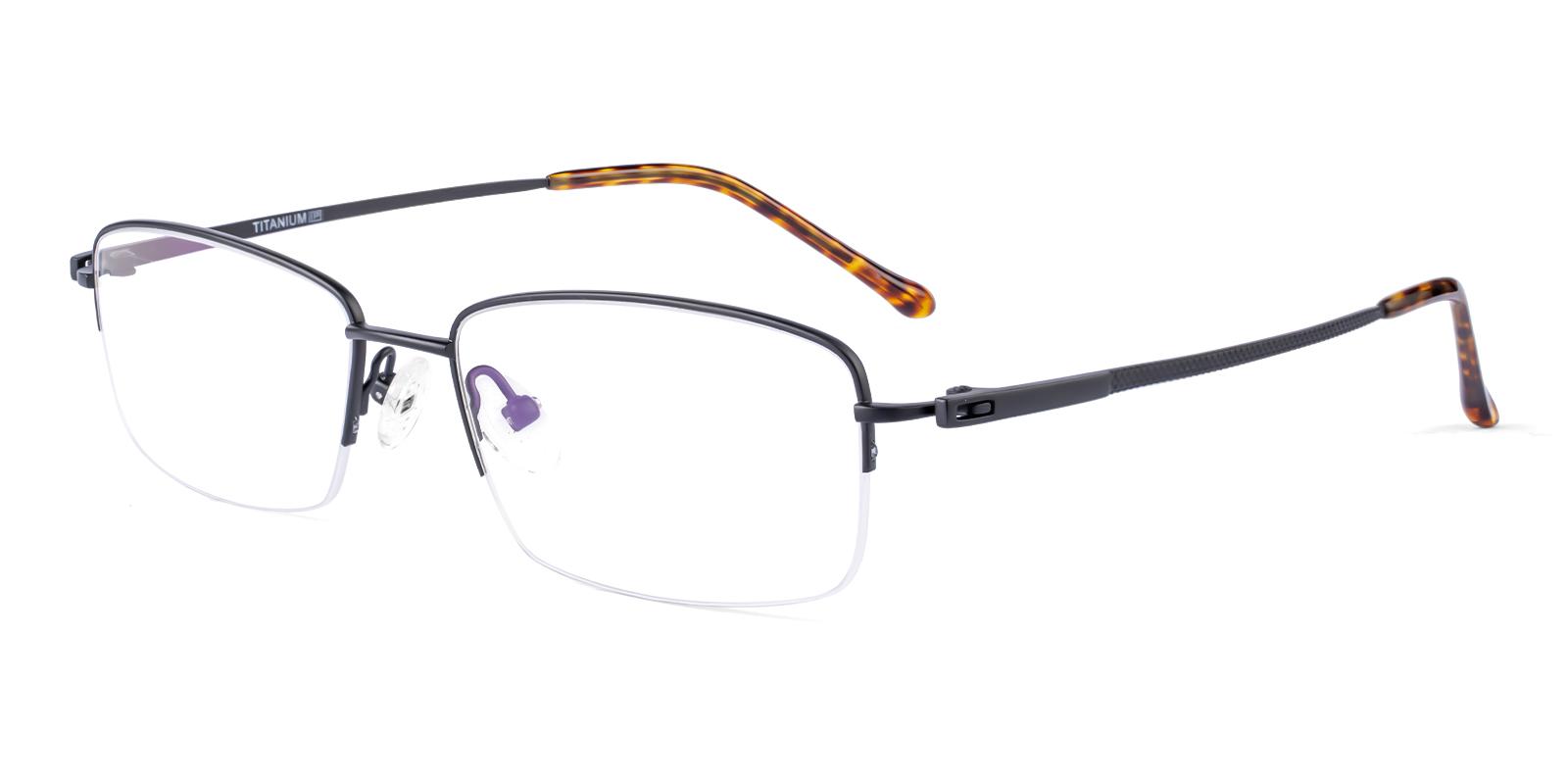 Absel Black Titanium Eyeglasses , NosePads Frames from ABBE Glasses