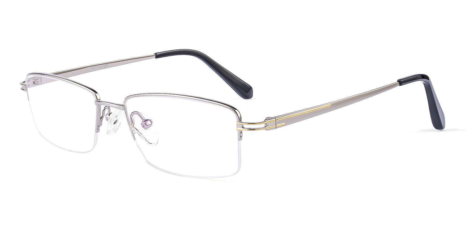 Tingine Silver Titanium Eyeglasses , NosePads Frames from ABBE Glasses