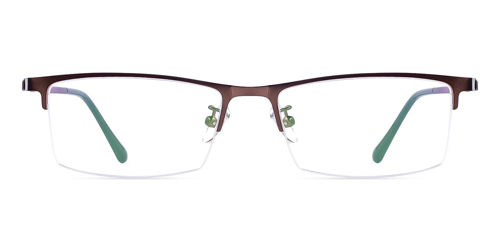 Silish Brown Metal , TR Eyeglasses , NosePads Frames from ABBE Glasses