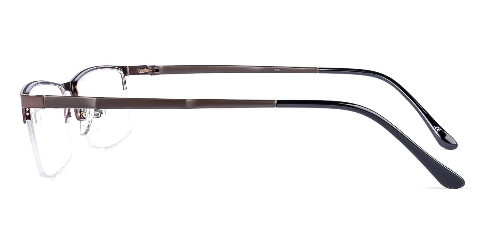 Silish Brown Metal , TR Eyeglasses , NosePads Frames from ABBE Glasses