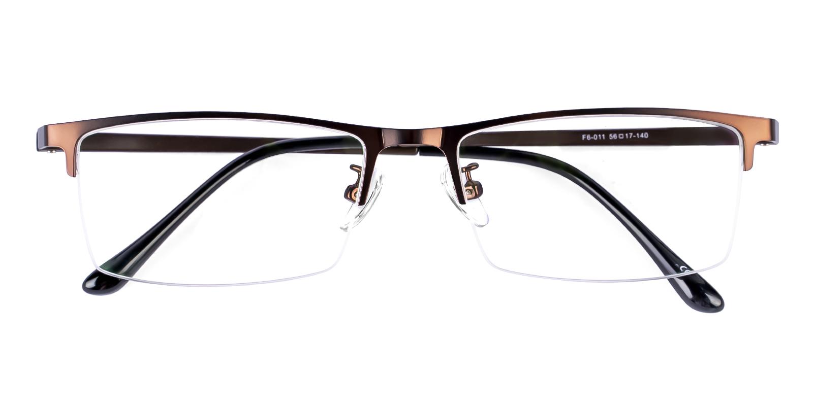 Silish Brown Metal , TR Eyeglasses , NosePads Frames from ABBE Glasses