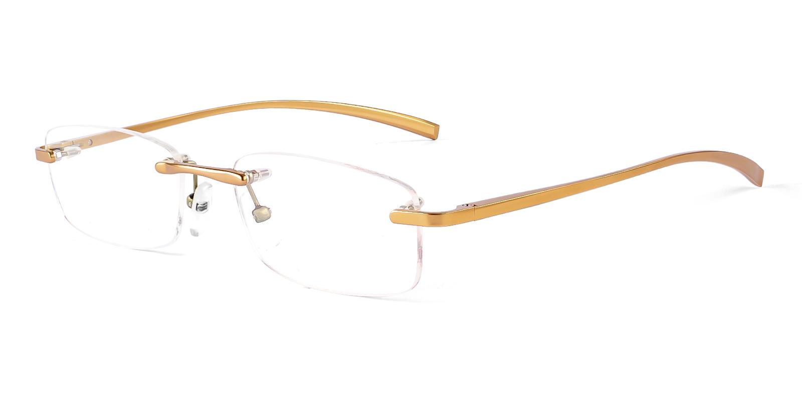 Othe Rosegold Metal Eyeglasses , SpringHinges , NosePads Frames from ABBE Glasses