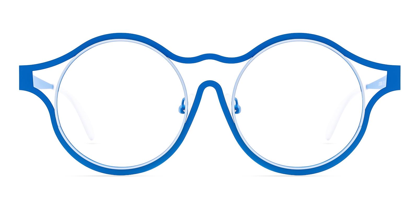 Centior Blue Metal Eyeglasses , NosePads Frames from ABBE Glasses