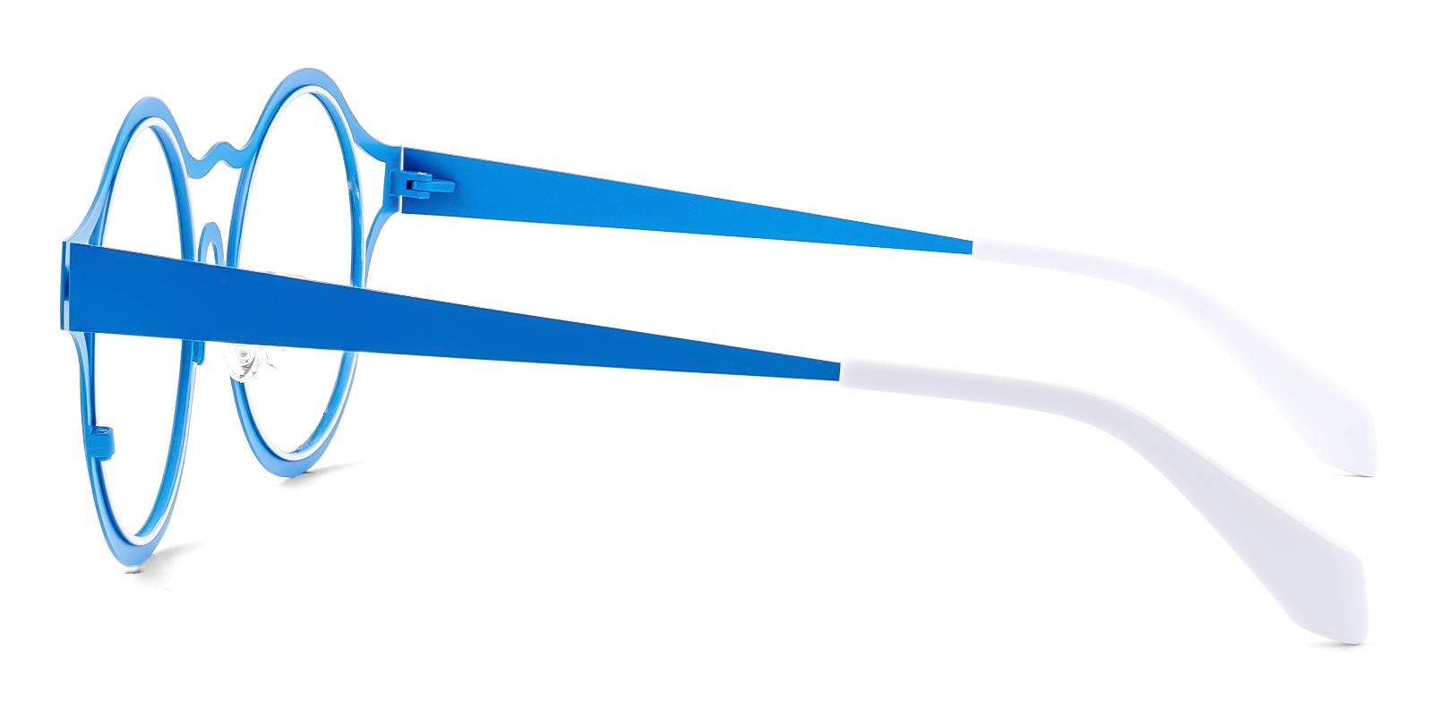 Centior Blue Metal Eyeglasses , NosePads Frames from ABBE Glasses