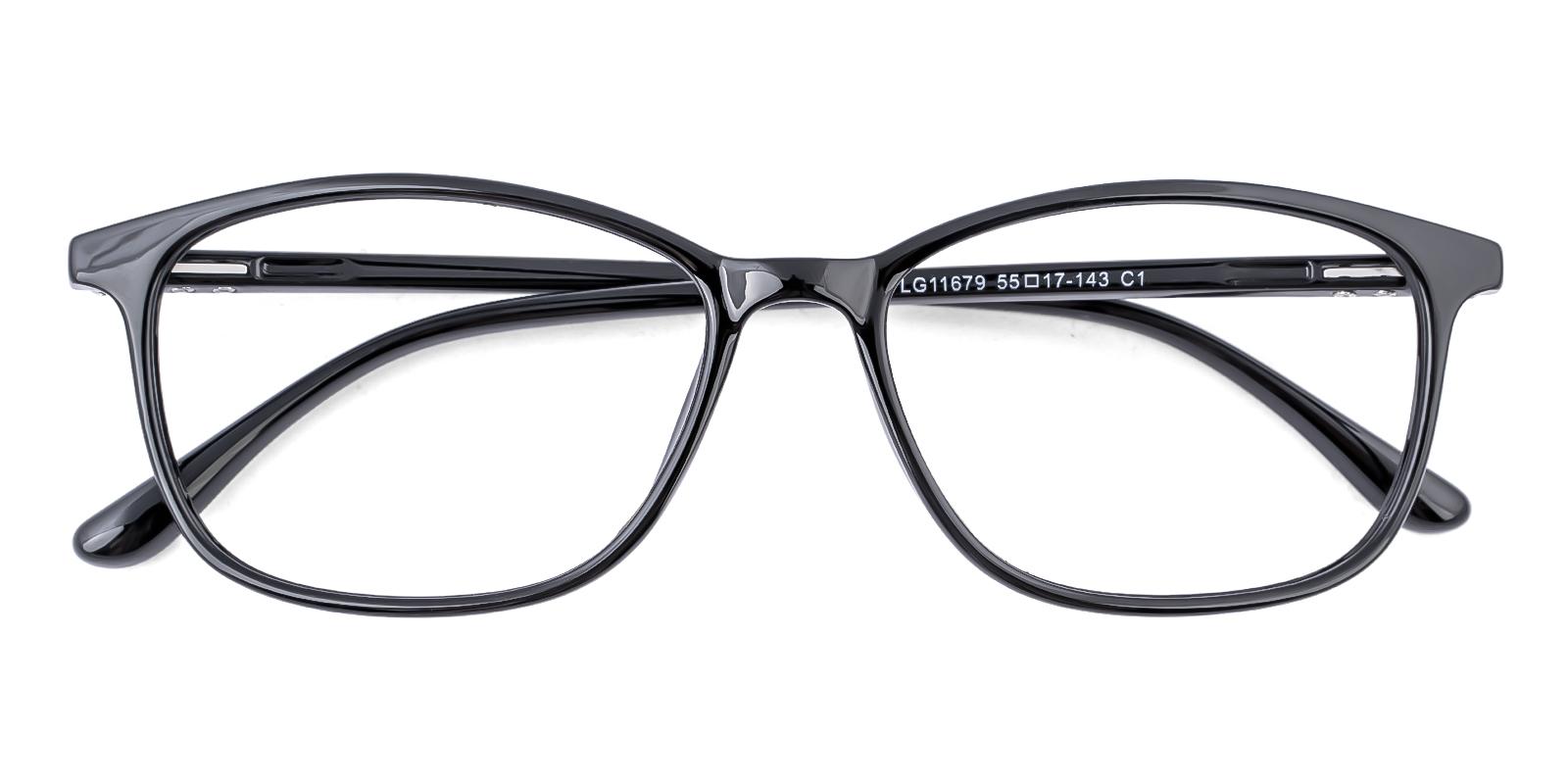 Teloain Black TR Eyeglasses , UniversalBridgeFit , Lightweight Frames from ABBE Glasses