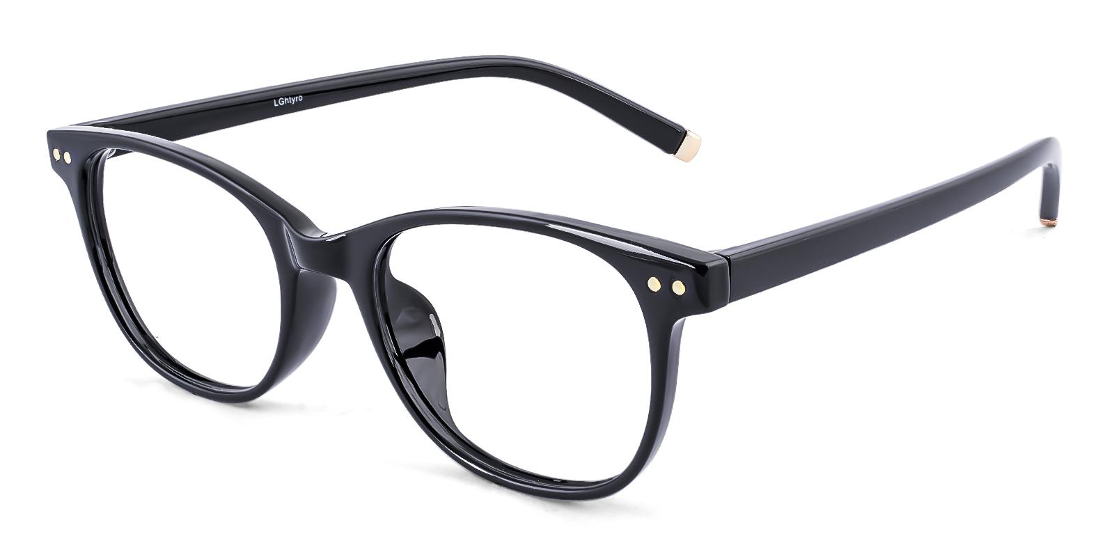 Vesic Black Plastic Eyeglasses , UniversalBridgeFit Frames from ABBE Glasses