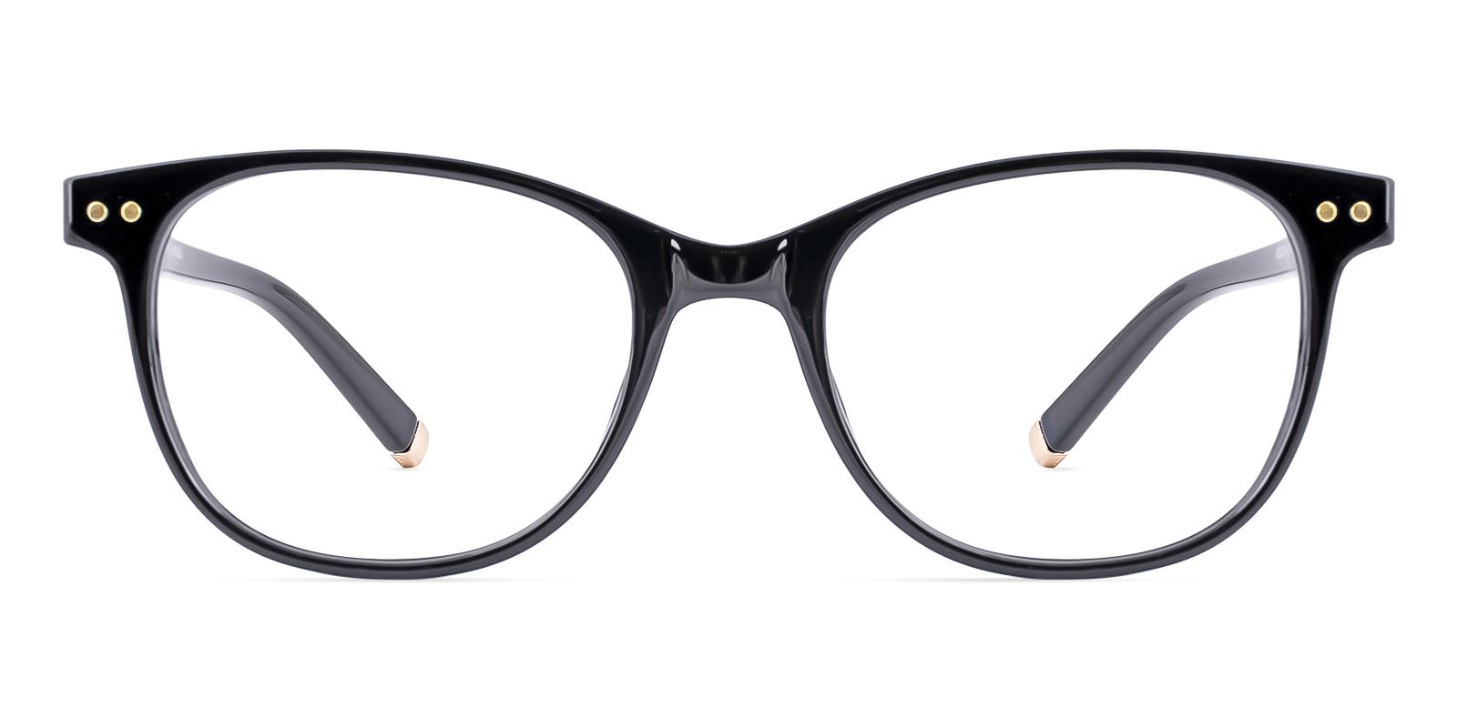 Vesic Black Plastic Eyeglasses , UniversalBridgeFit Frames from ABBE Glasses