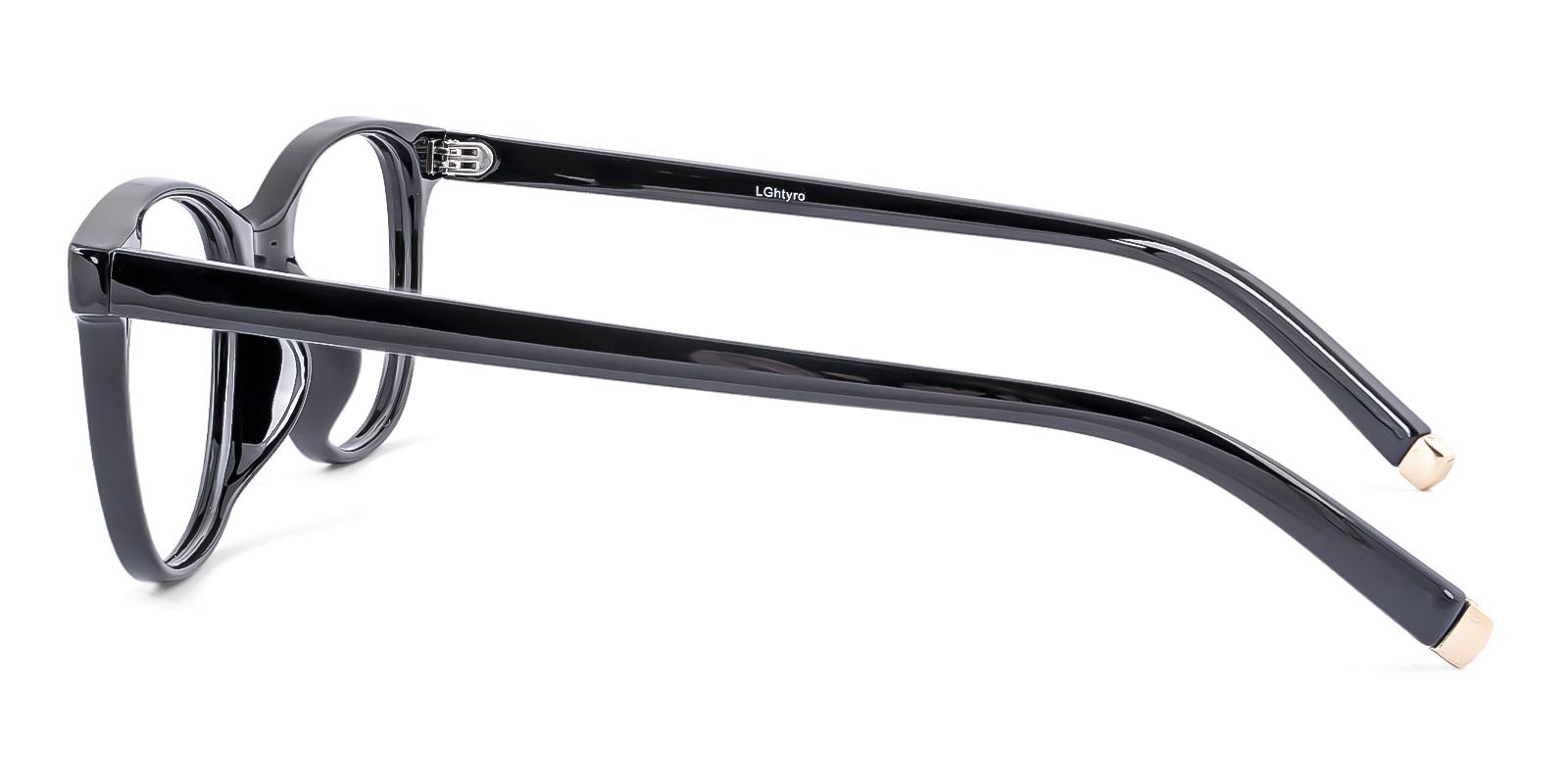 Vesic Black Plastic Eyeglasses , UniversalBridgeFit Frames from ABBE Glasses