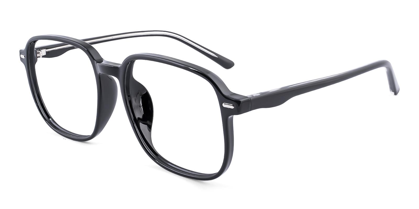 Commonary Black Plastic Eyeglasses , UniversalBridgeFit Frames from ABBE Glasses