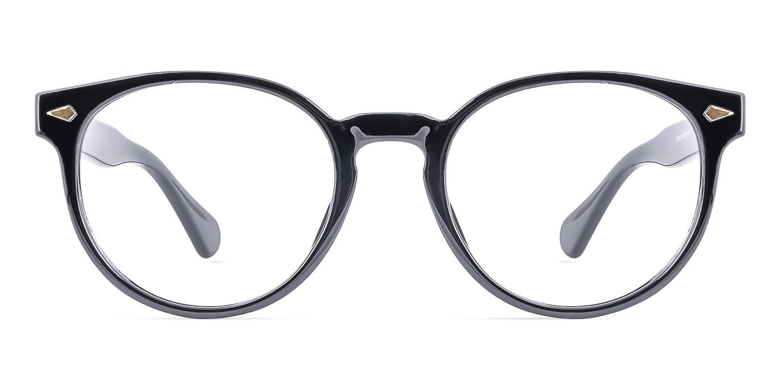 Hismost Black Plastic Eyeglasses , UniversalBridgeFit Frames from ABBE Glasses