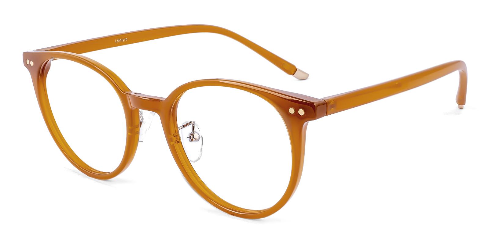 Candeous Brown Plastic Eyeglasses , NosePads Frames from ABBE Glasses