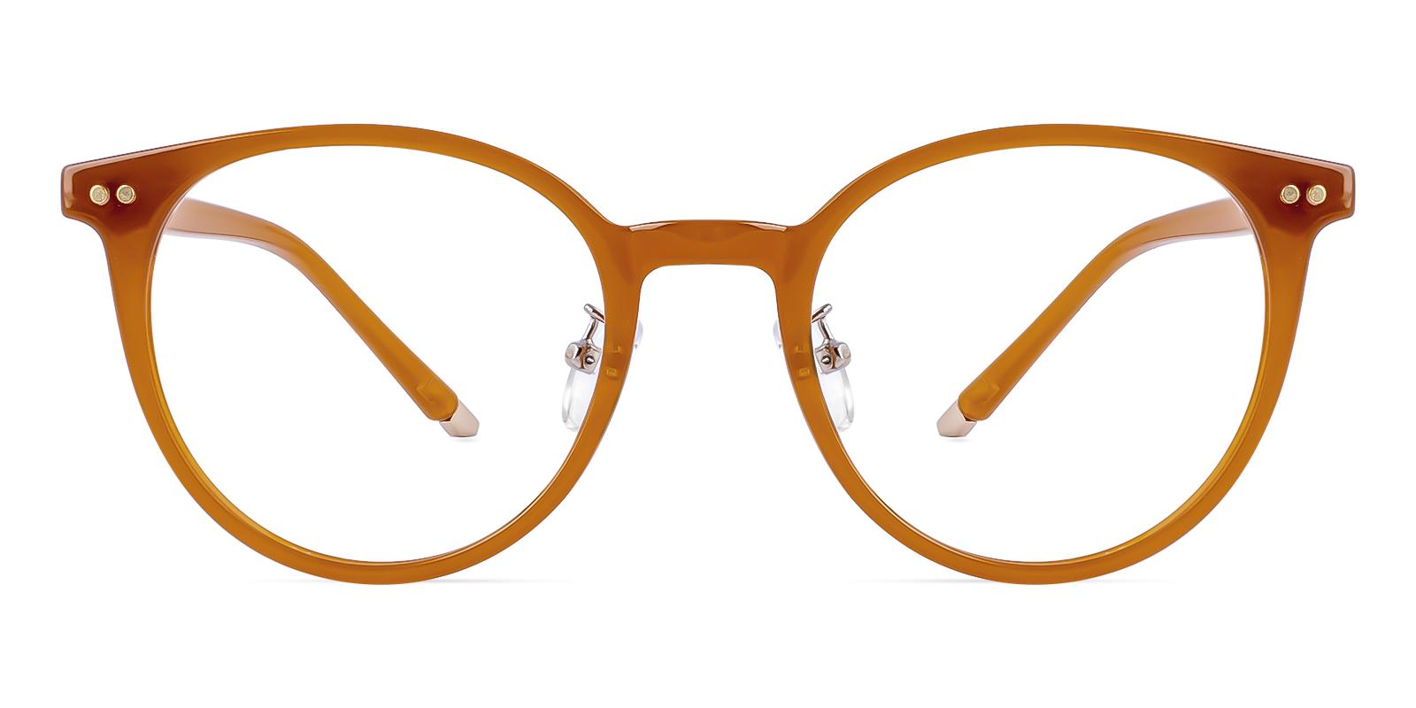 Candeous Brown Plastic Eyeglasses , NosePads Frames from ABBE Glasses