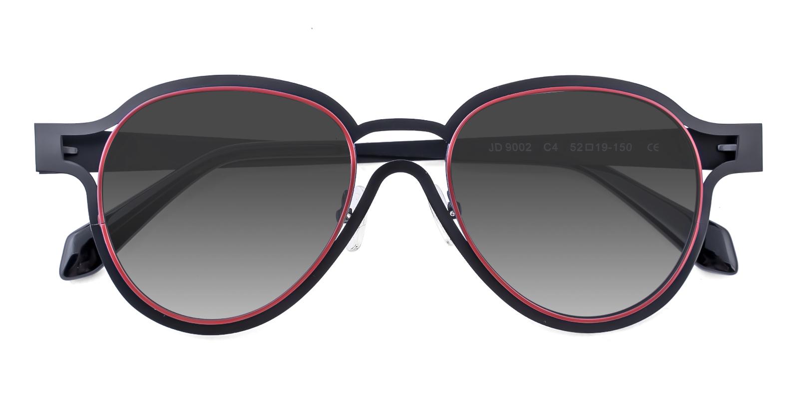 Phano Black Metal Sunglasses , NosePads Frames from ABBE Glasses