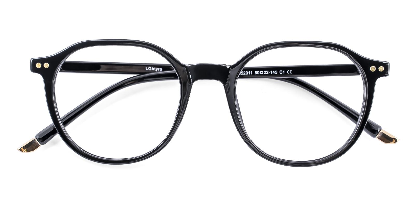 Restlike Black Plastic Eyeglasses , UniversalBridgeFit Frames from ABBE Glasses