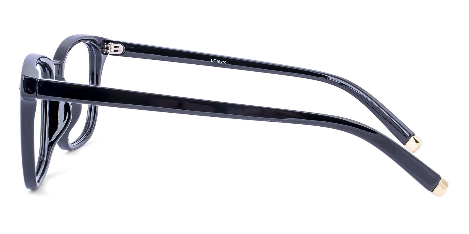 Hotably Black Plastic Eyeglasses , UniversalBridgeFit Frames from ABBE Glasses