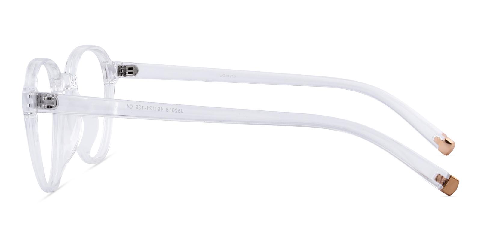 Halfor Fclear Plastic Eyeglasses , UniversalBridgeFit Frames from ABBE Glasses