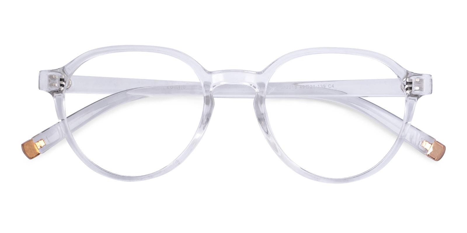 Halfor Fclear Plastic Eyeglasses , UniversalBridgeFit Frames from ABBE Glasses