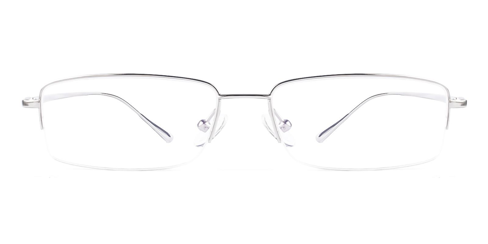 Lessry Silver Titanium Eyeglasses , NosePads Frames from ABBE Glasses