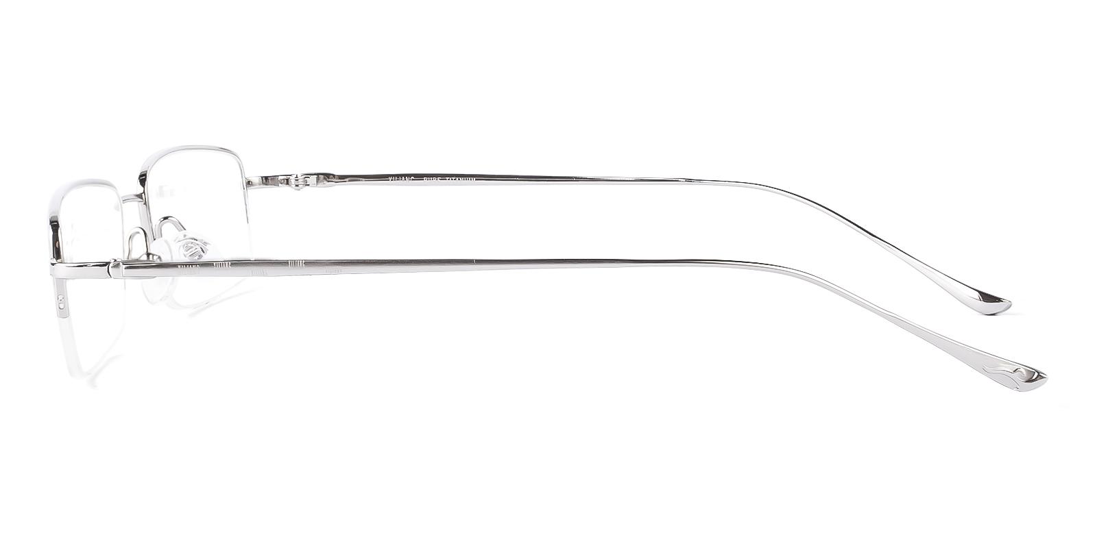 Lessry Silver Titanium Eyeglasses , NosePads Frames from ABBE Glasses