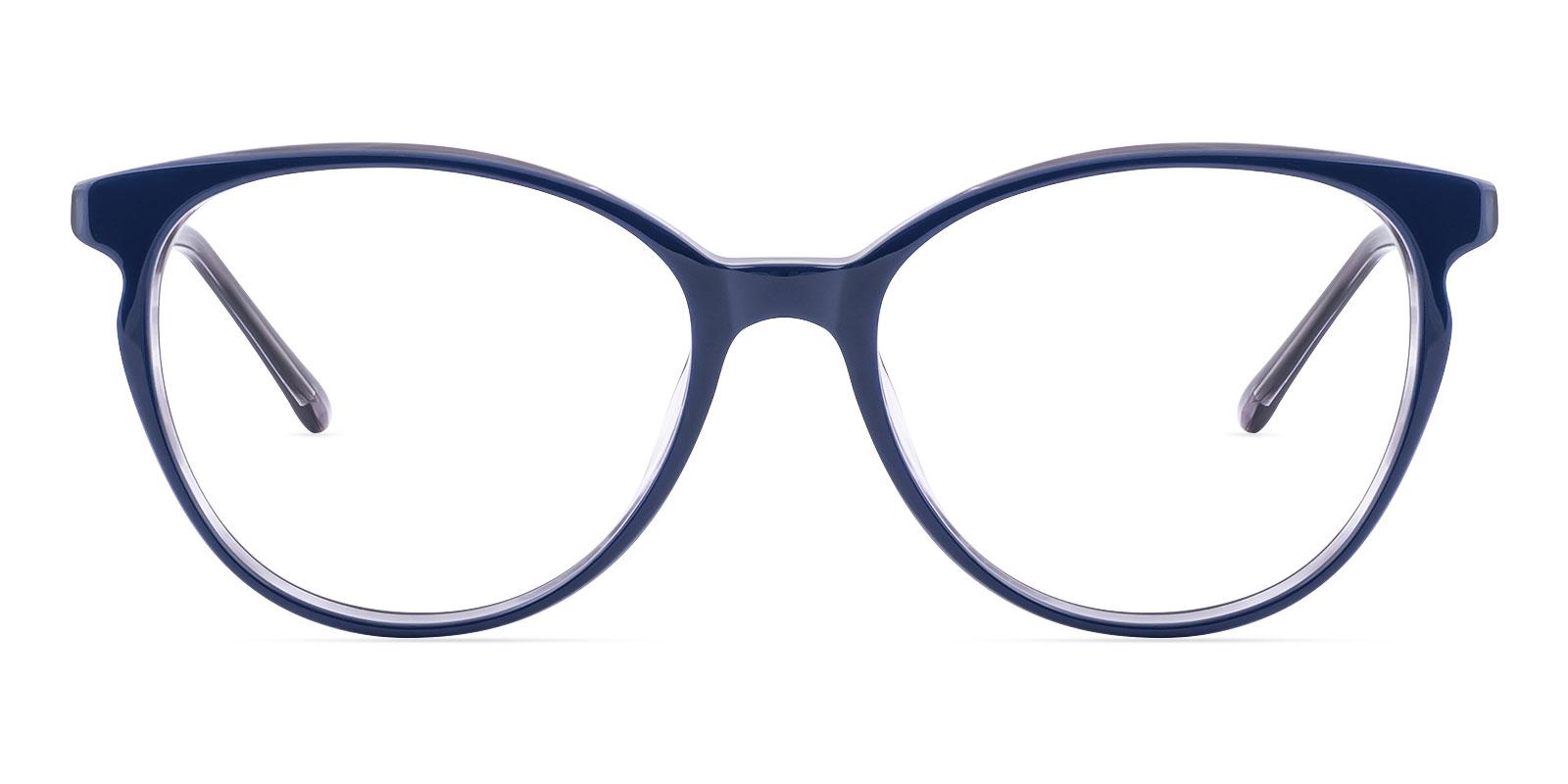 Lucit Blue Acetate Eyeglasses , SpringHinges , UniversalBridgeFit Frames from ABBE Glasses