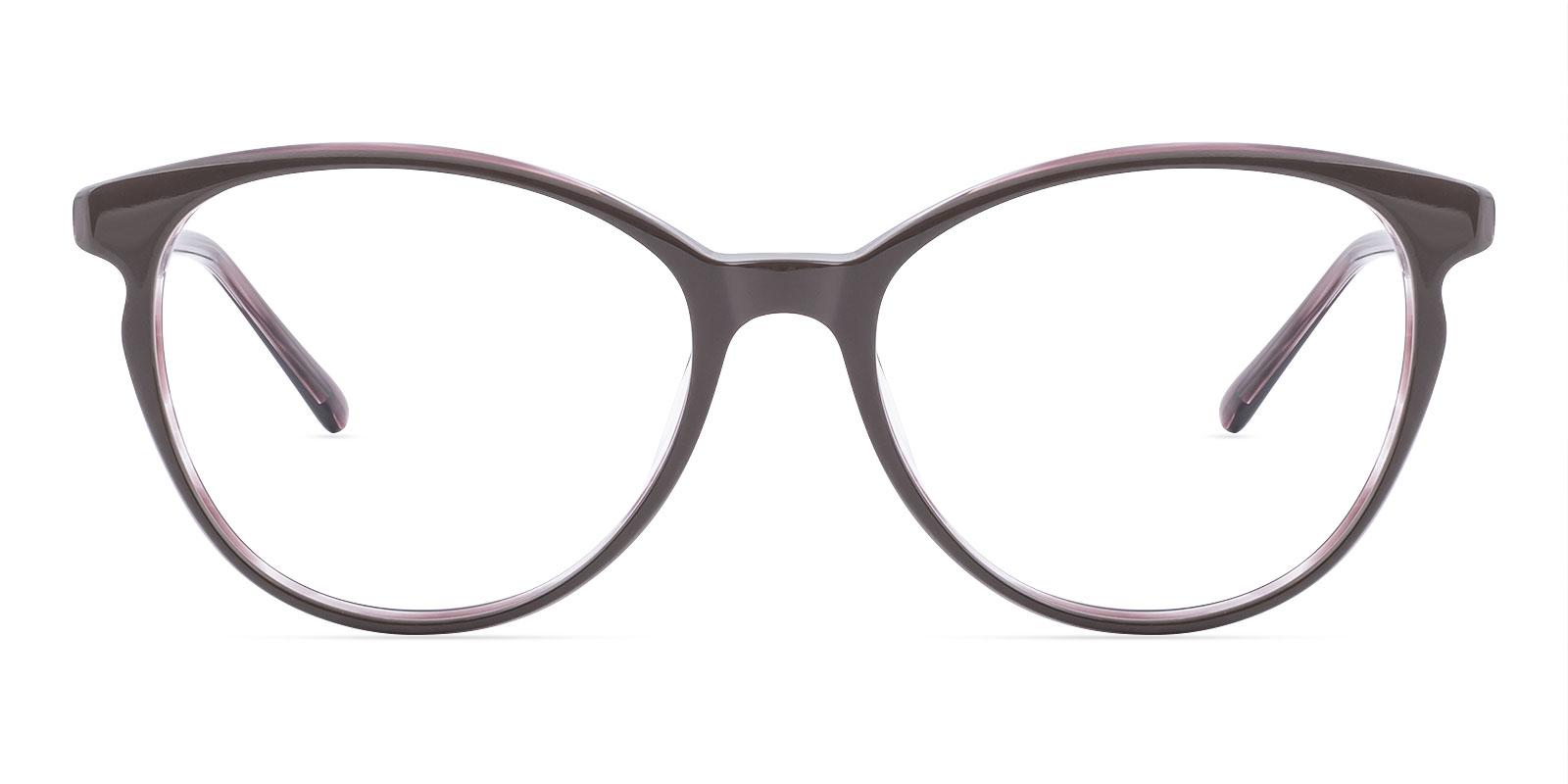 Lucit Brown Acetate Eyeglasses , SpringHinges , UniversalBridgeFit Frames from ABBE Glasses