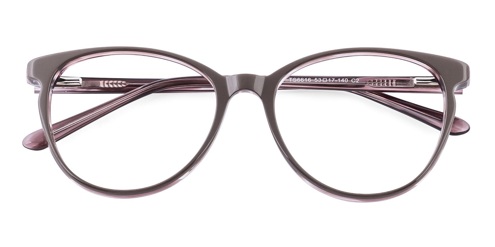 Lucit Brown Acetate Eyeglasses , SpringHinges , UniversalBridgeFit Frames from ABBE Glasses